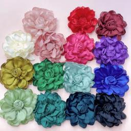 Broches coreanos de rosa para mulheres, corpete elegante, fivela cachecol, alfinetes de colarinho de camisa, joias da moda, broche de casamento 10cm - Image 2