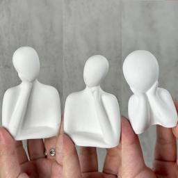 DIY família estátua Silicone molde, ornamento abstrato, gesso resina epóxi, molde de concreto, vela fazendo moldes, artesanato artesanal, arte - Image 5