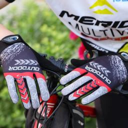 Luvas para motociclismo masculino e feminino, tela sensível ao toque, antiderrapante, resistente ao desgaste, respirável, com todos os dedos, esportes ao ar livre, ciclismo, bicicleta - Image 4