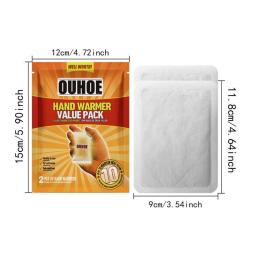 Aquecedor de mão descartável de longa duração, adesivo, calor corporal, adesivos portáteis, acessório quente, 10 horas, 10 pcs, 20pcs - Image 6