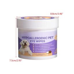 Toalhetes para os olhos para cães gatos que controlam manchas lágrimas olhos para animais estimação seguros para os - Image 6