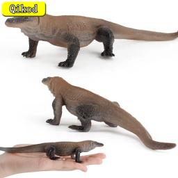 Modelos simulados de animais florestais, animal rastejando lagarto, sólido estático, komodo, lagarto gigante, ornamento de plástico, brinquedos infantis, presentes, novo - Image 1