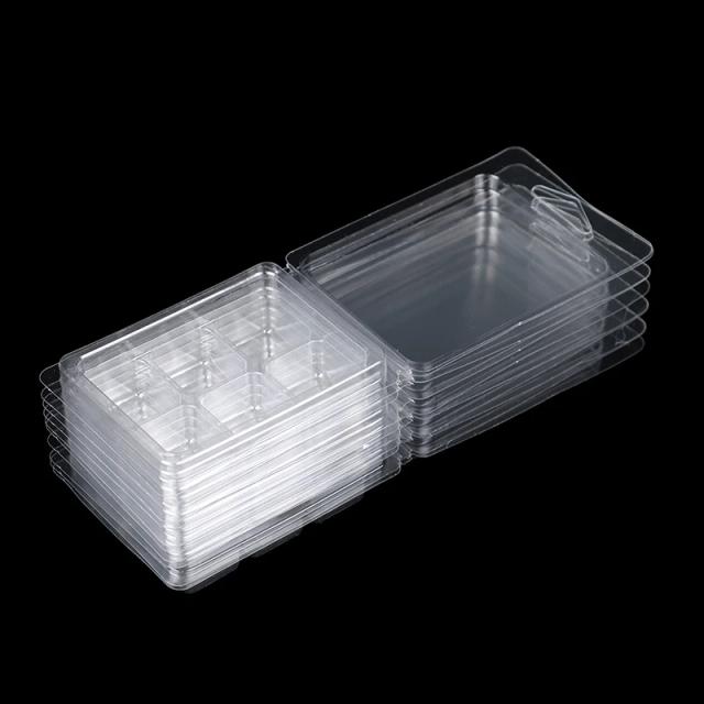 Moldes de Cera Clara para Velas Wickless - Pacote com 10 Clamshells