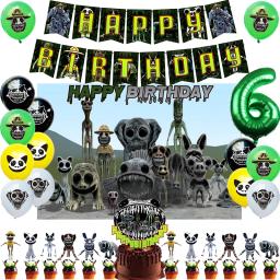 Festa de aniversário de animais mutados Decorar, Balão Zodíaco, Bandeira, Topper De Bolo, Decoração De Festa De Menina, Chuveiro De Bebê - Image 1