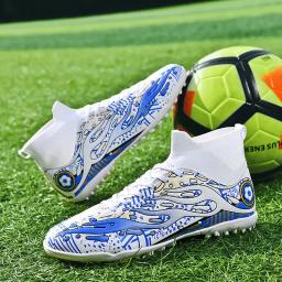 Botas de futebol masculino de treino profissional, sapatos de futebol ao ar livre ultraleves, antiderrapantes, chuteiras de cano alto, pontas longas, novas - Image 2