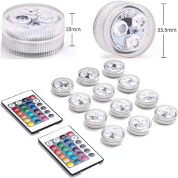 Luz de piscina com controle remoto, RGB, peixes de mergulho, lâmpada subaquática LED, navio, carro, lâmpada decorativa para vaso, aquário, 3LED - Image 4