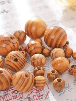 Contas de madeira natural com furo, inacabado, Split, bola redonda completa, artes DIY, presentes do jogo, decoração de casa, 10mm, 16mm, 20mm, 25mm, 30mm, 100Pcs - Image 5