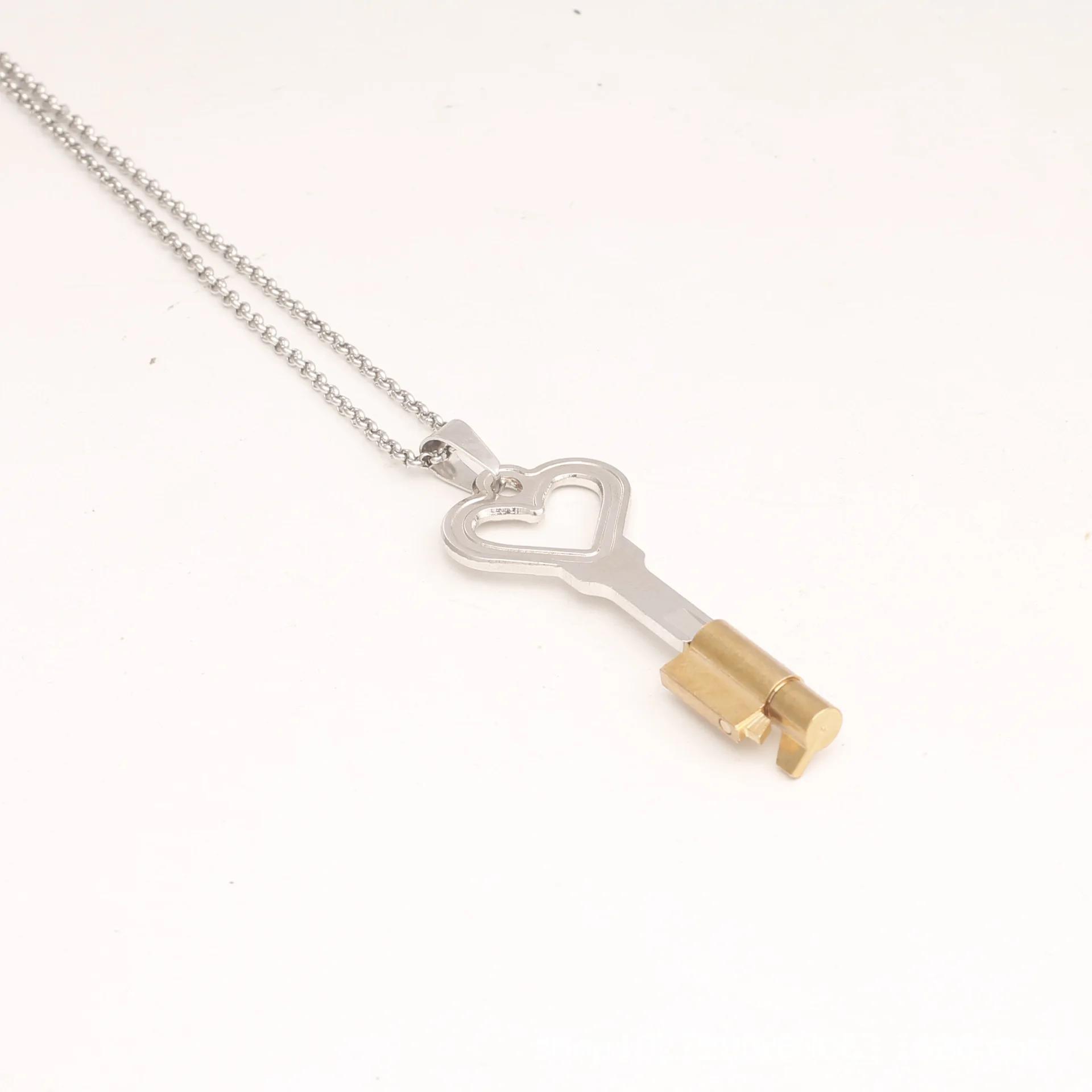 Chastity Cage Key Necklace para Casais, Fechaduras Integradas, Porta-chaves, Prevenção de Batota Sex Toys, 18 Jogos Plus, Acessórios Fits All Jaulas - Image 1