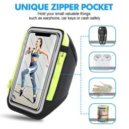 Esportes ao ar livre multi-funcional braço saco com zíper duplo, cabeça telefone, fone de ouvido armazenamento sacos para smartphones, correndo acessórios - Image 2