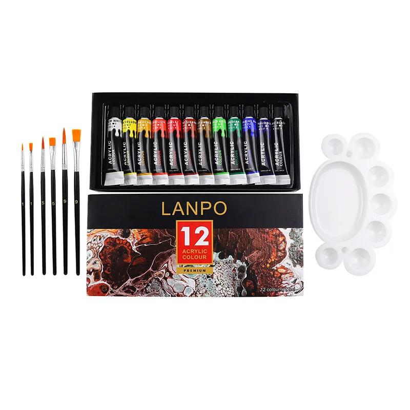 Conjunto De Tinta Acrílica Para Vestuário De Tecido, Pigmentos Ricos Para Artistas, Tubo 12ml, 12 24 Cores - Image 1