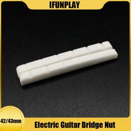 Bone Guitarra Elétrica Ponte Porca, 42mm, 43mm, para 6 Cordas ST, TL Guitarra Elétrica Acessórios - Image 1