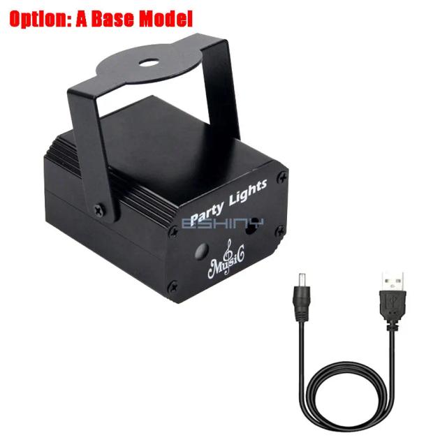 Projetor Laser RGB MINI 32 Padrões para Festas, DJ e Efeitos Natalinos em Casa e Eventos