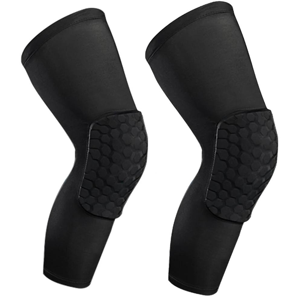1 par crianças/jovens esportes favo de mel compressão joelheiras guardas equipamentos de proteção para basquete, futebol, vôlei, ciclismo - Image 1