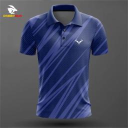 Polo de golfe respirável masculino, manga curta, secagem rápida, badminton, tênis, lapela, esportivo, casual, moda verão - Image 5