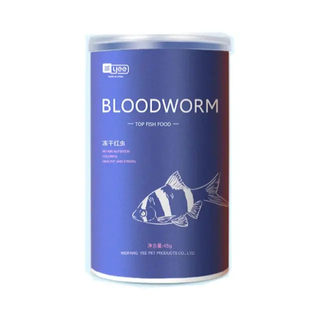 Alimento Liofilizado para Peixes Ornamentais com Alto Teor de Proteínas - Vermes de Sangue para Atacado