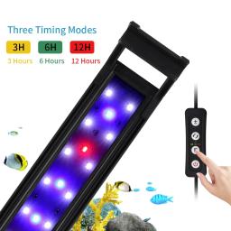 Iluminação led para aquário com espectro completo, controle externo de 20-63cm, 110v-240v, com suporte extensível - Image 3