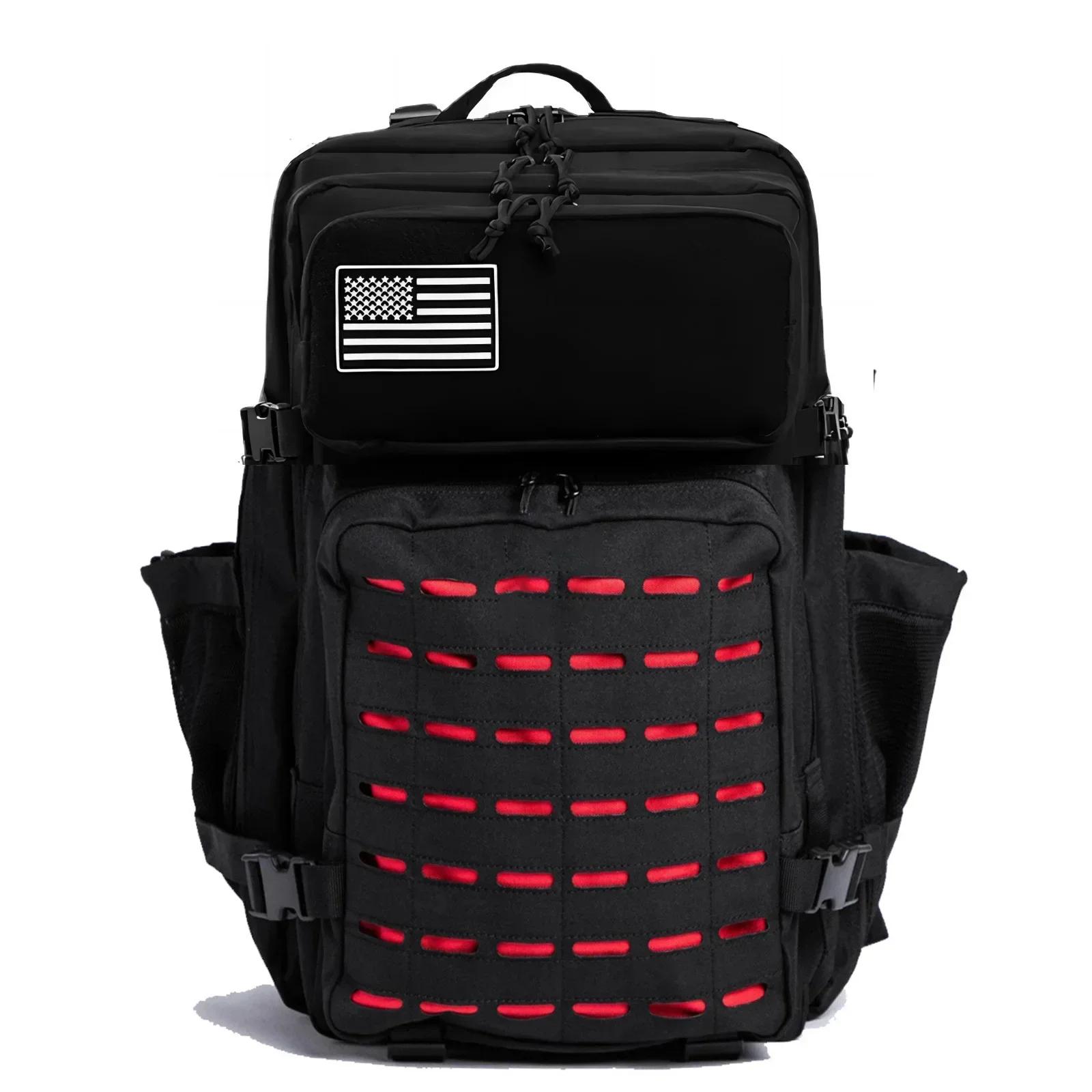 Mochila de Caça Tática Resistente, Gym Bag, Mochila de Caminhadas ao ar livre, Bruxa 2 Porta-garrafas, 50L - Image 1