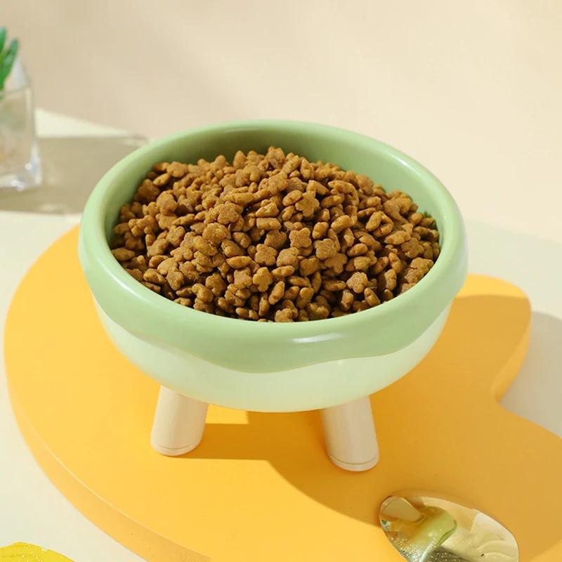 Pet Food Bowl com suporte levantado, Alimentador De Gato, Proteja a Vértebra Cervical, Pet Products - Image 1