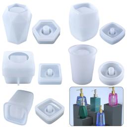 -Garrafa de aromaterapia molde de silicone loção garrafa dispensador de sabão resina molde para diy uv cola epoxy artesanal casa decorações tanque de armazenamento - Image 1