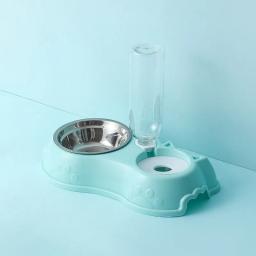 Pet automática tigela comida e bebedouro, levantado pé prato, Splice alimentador, tudo-em-um, cão e gato - Image 5