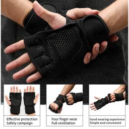 Luvas de treinamento para homens e mulheres, Luvas de treino, protetor de palma, Fitness, musculação, halterofilismo, ginástica, mão, pulso - Image 4