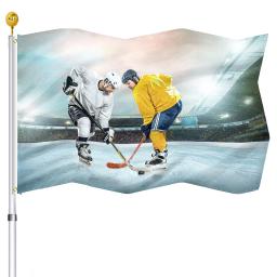 Bandeira de jogador de hóquei, presentes para meninos, adolescentes, homem, estádio, jardim, casa, festa interna, ambiente externo, sala de estar, decoração, quintal - Image 4
