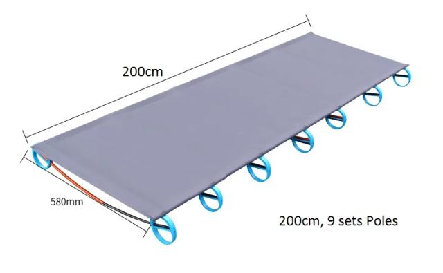 Cama Dobrável Ultraleve com Barraca Portátil e Estrutura de Alumínio para Camping e Dormir Comfortavelmente