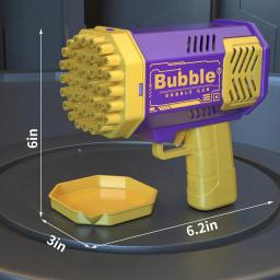 40 buracos máquina de bolha elétrica portátil espaço automático luz bolha arma crianças brinquedos batalha ao ar livre sem bolha água - Image 4