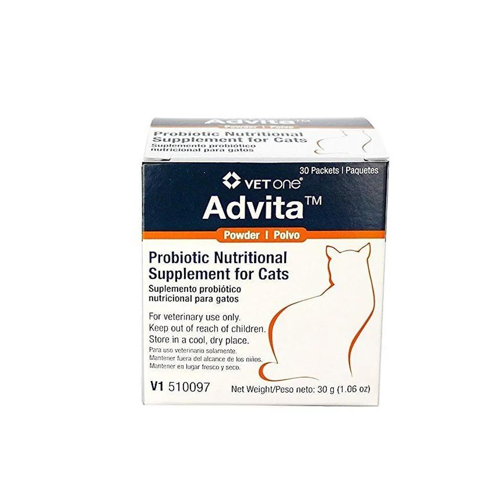 VetOne-Advita Pet Suplemento Nutricional Probiótico Pó Pacotes para Gatos, 30CT - Image 1