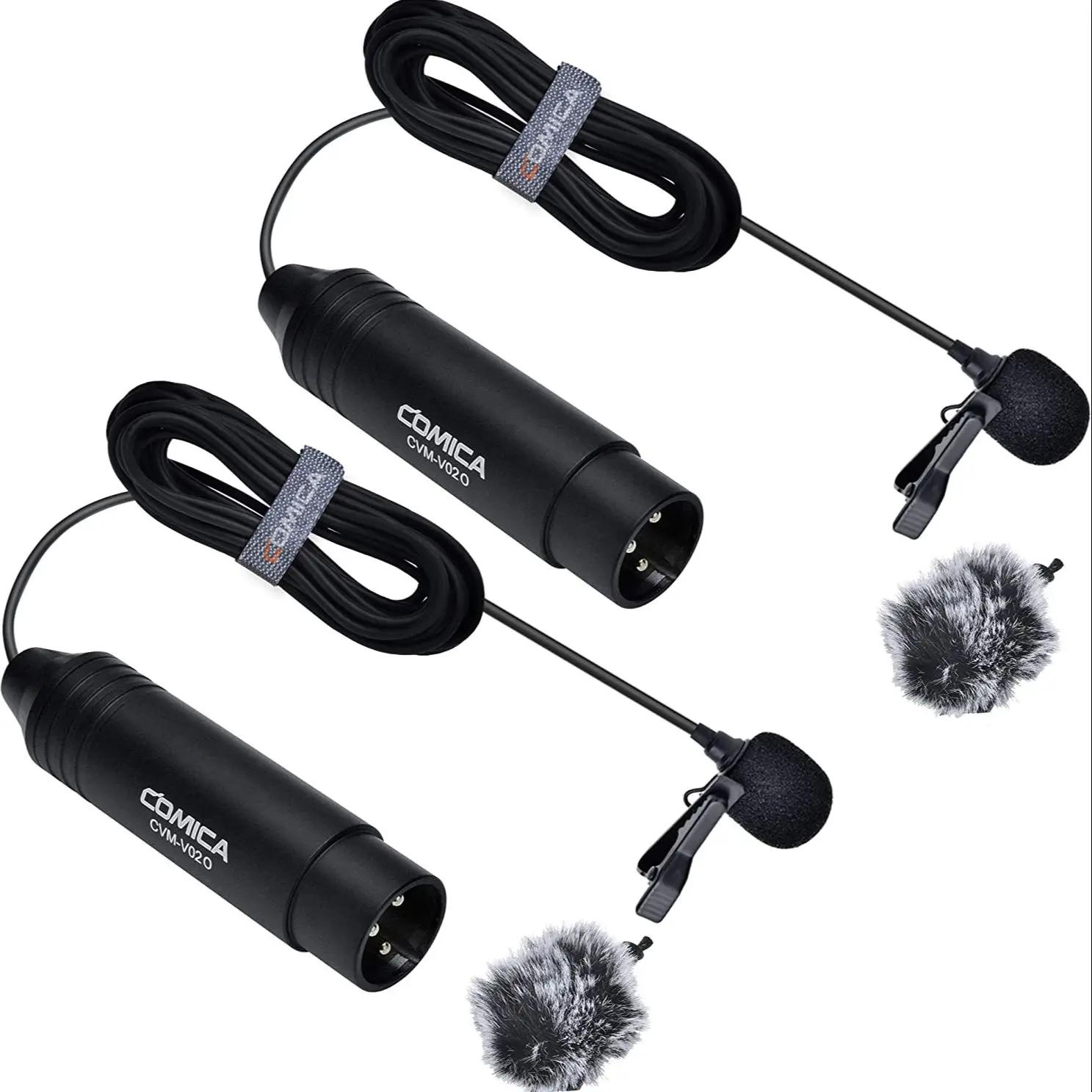 XLR-Omni-direcional Microfone Lavalier, microfone de lapela de 3 pinos, apto para Canon, Sony, Panasonic, filmadoras, CVM-V02 - Image 1