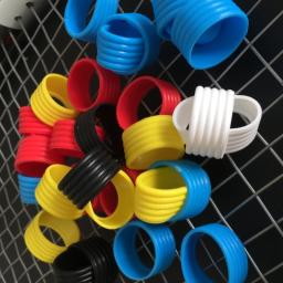 Conjunto anéis borracha para raquete antiderrapante, para badminton, squash, bastão beisebol - Image 1