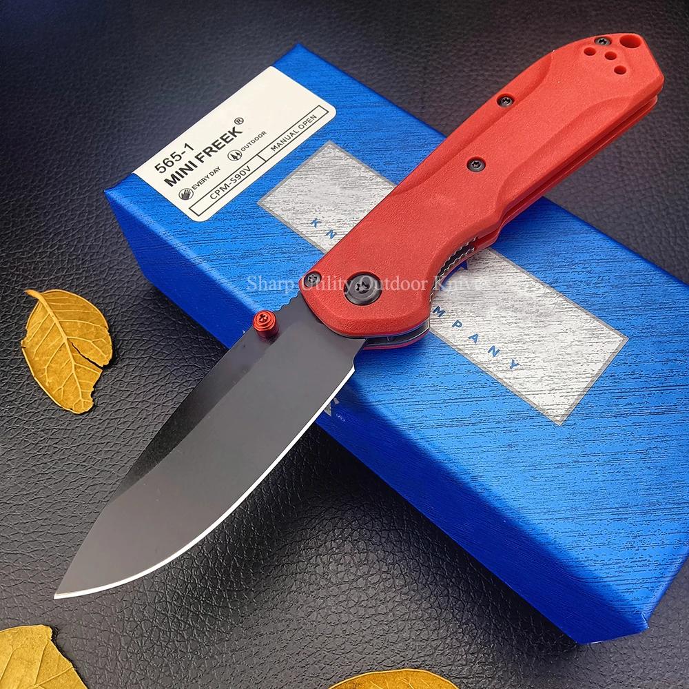 Sobrevivência ao ar livre faca dobrável com Nylon Fiber Handle, facas de bolso, caça e Camping Jackknife, BM, Mini 565 EDC, 8 cores - Image 1