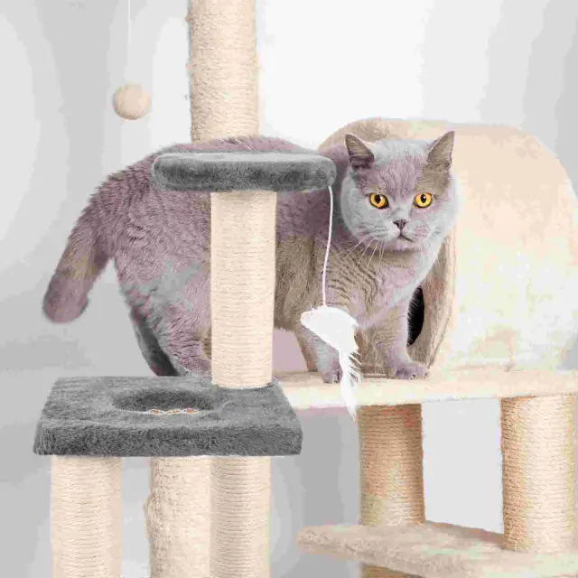 Quadro de Escalada para Gatos: Torres e Arranha-Pés Integrados para Diversão e Conforto do Seu Gatinho