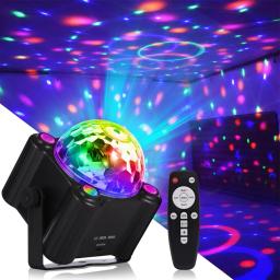 Luzes do partido do estágio com controle remoto, luzes exteriores e interiores, som ativado Strobe, iluminação do estágio do DJ para o Natal, casa, karaoke - Image 1