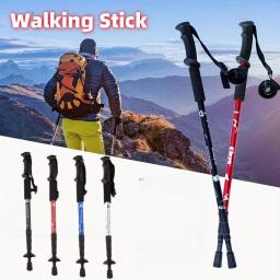 Absorção de choque Foldable Trekking Poles, Ultraleve Caminhada Pole, Adequado para Camping ao ar livre, Montanhismo Mochila e Viagem - Image 1