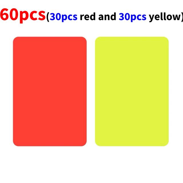 Cartões de árbitro de futebol multifuncionais em cores vermelho e amarelo - Ideal para partidas, treinos e acessórios esportivos (3.2x4.3 polegadas, disponível em pacotes de 2 a 100 unidades)
