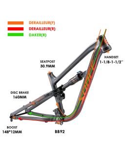 Sodce 20er 24er quadro de bicicleta suspensão completa boost quadro para criança adulto 148x12mm liga alumínio mtb quadro dh am carrinho de mão - Image 6