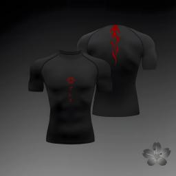 Camisa de compressão dos homens, camisa apertada esportes, apertado, atlético, treino, musculação, quick dry, verão - Image 1
