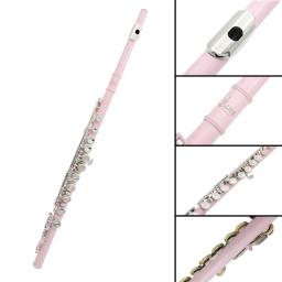 SLADE-rosa C Tom Flauta com E Key, instrumento profissional de sopro, chave fechada, Cupronickel flauta tubo, kit iniciante, 16 buracos - Image 5
