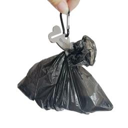 Sacos de cocô de cão de estimação mão-livre clip tração corda saco de cocô dispensador de saco de cocô de animais de estimação titular gato cão suprimentos de limpeza - Image 6