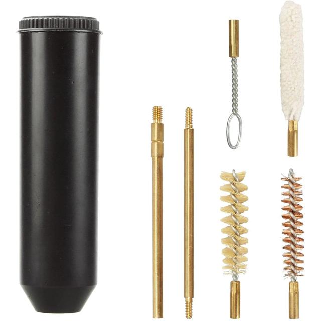 Kit Completo de Limpeza e Manutenção para Armas de Fogo e Airsoft com Escova para Barril - 6 Peças para 9mm, AR15 e M4