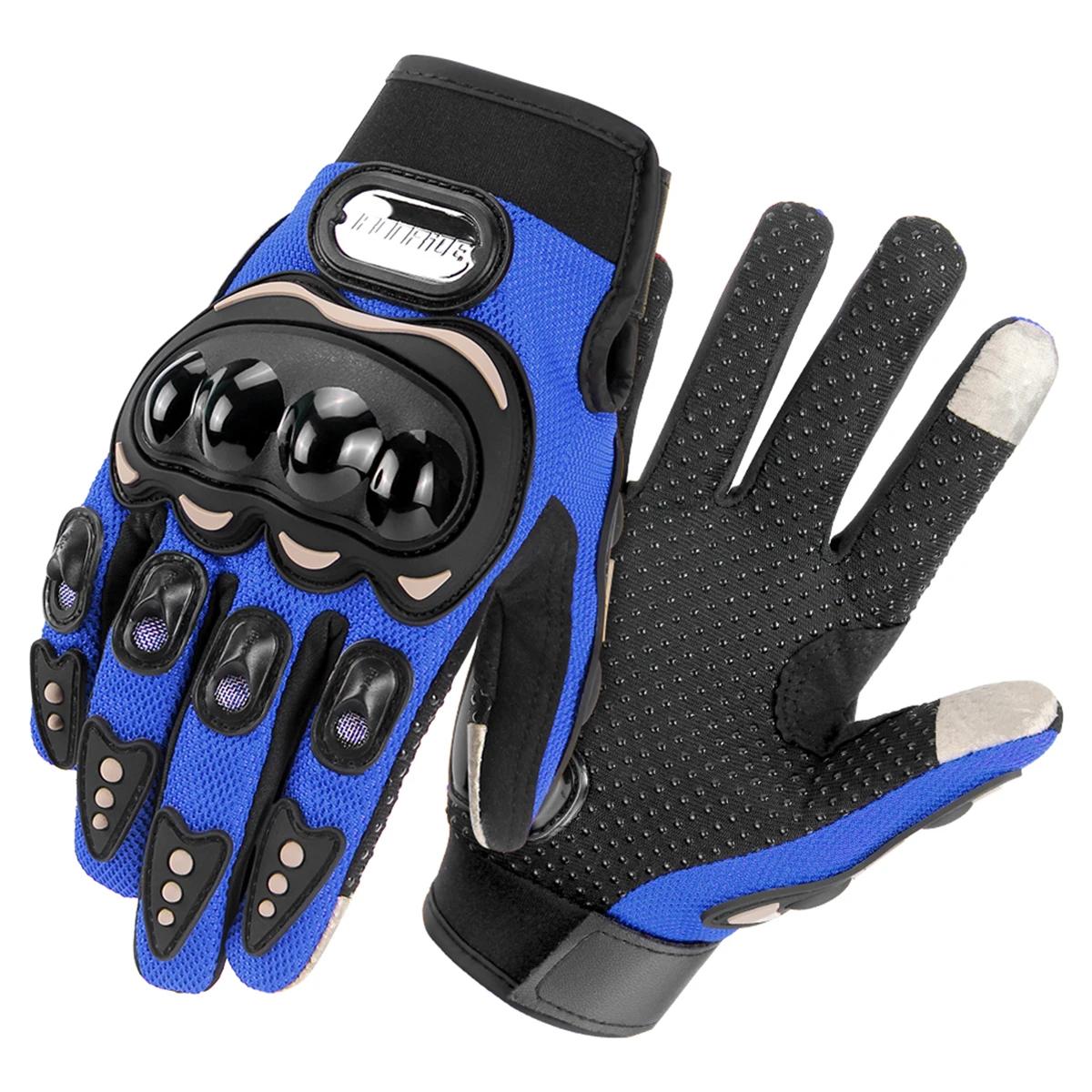Luvas térmicas para motociclistas masculinas, luvas impermeáveis para motociclistas, luvas de motocross à prova de vento de couro, inverno 7 cores - Image 1