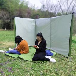 Portátil dobrável acampamento ao ar livre abrigo pára-brisas à prova de vento à prova dwindproof água tenda para piquenique churrasco praia grande lona cercada - Image 4