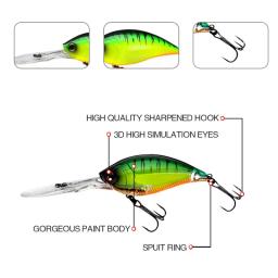 Iscas flutuantes artificiais, Swimbait de superfície, Água do mar, Isca de truta, Equipamento Wobbler, 70mm, 21g - Image 5