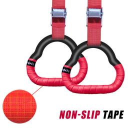 Anéis de ginástica antiderrapante com balanço, alças ajustáveis, equipamentos de ginástica, brinquedo esportivo de ginástica, pull-up, treino, presente para crianças - Image 5