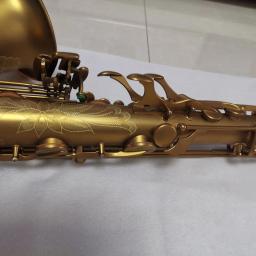 Europeu high-end marrom Bb saxofone tenor drop B tom retro fosco profissional instrumento saxofone tenor banhado a ouro personalização - Image 4