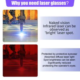 Óculos de proteção a laser 1064 532 455 808 10600nm OD5 Óculos de proteção a laser para soldagem a laser 450nm Óculos a laser Óculos a laser - Image 6