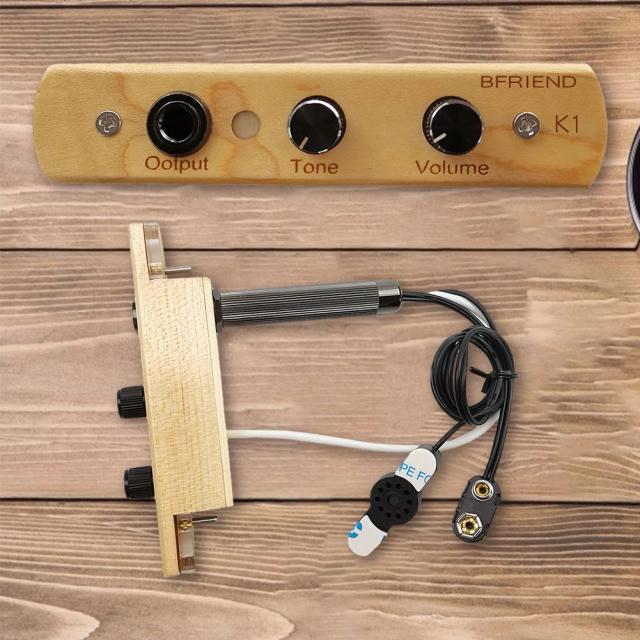 Cajon Box para Percussão com Pré-Amplificador, Captador, Controle de Tom e Volume, Microfone e Acessórios Eletrônicos
