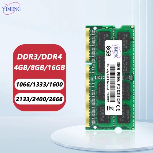 Memória RAM Sodimm DDR3 DDR3L DDR4 8GB 16GB para Laptop