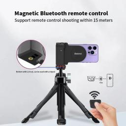 Alça de câmera magnética suporte de foto inteligente bluetooth telefone móvel anti-shake dispositivo selfie desktop carregamento sem fio suporte do telefone - Image 5